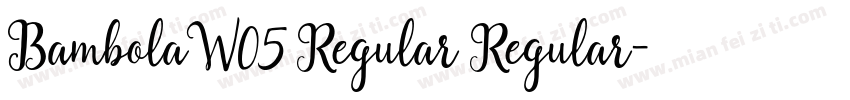 BambolaW05 Regular Regular字体转换